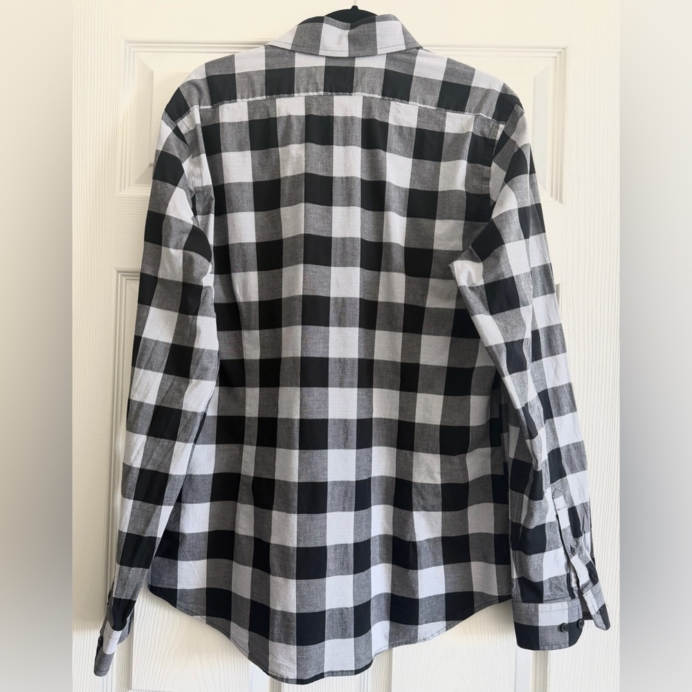 Express Monochrome Checkered Button-Down Shirt - image 2